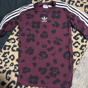 Adidas cheetah print t-shirt